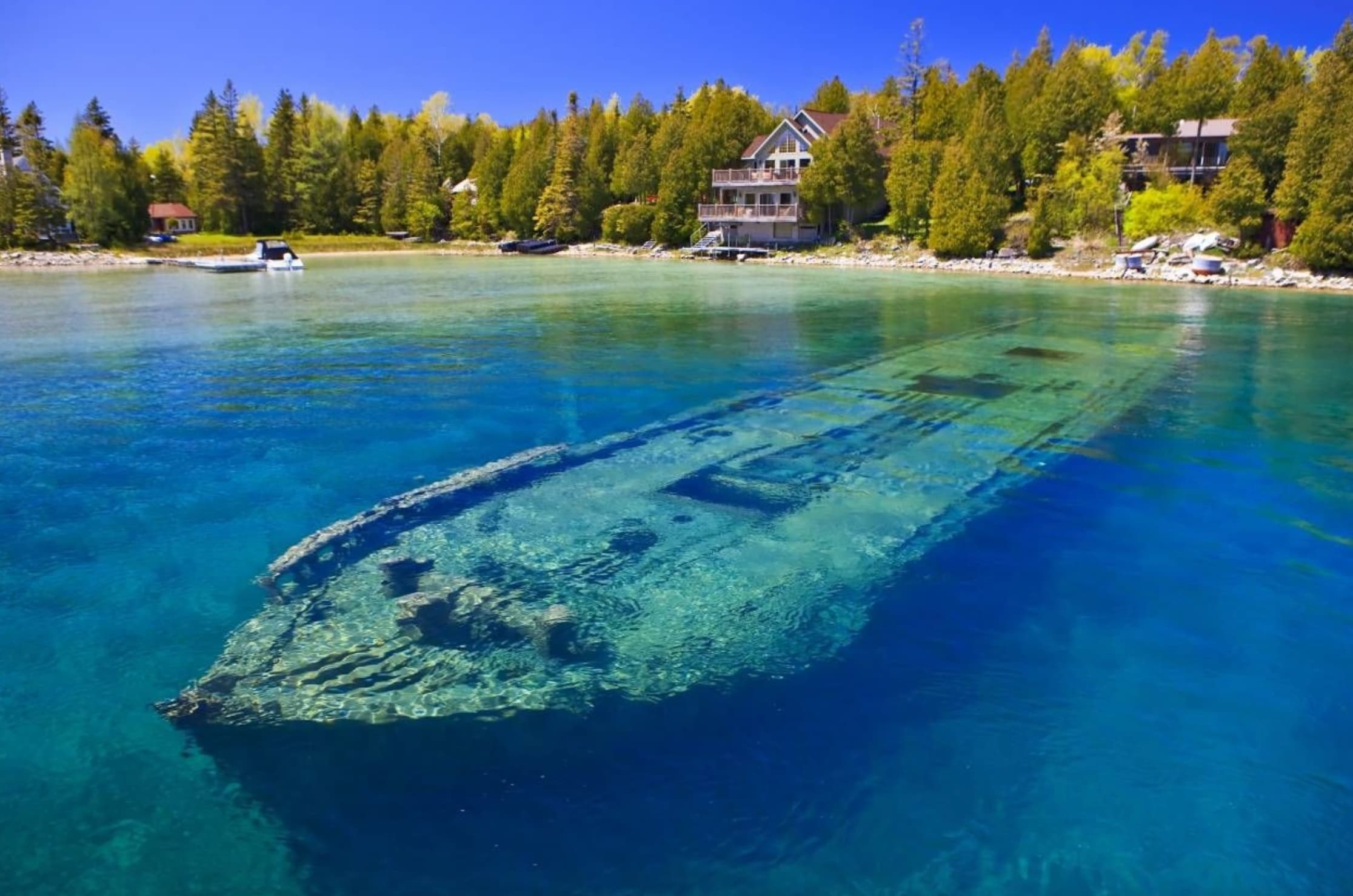 “Lake Huron shipwreck.”